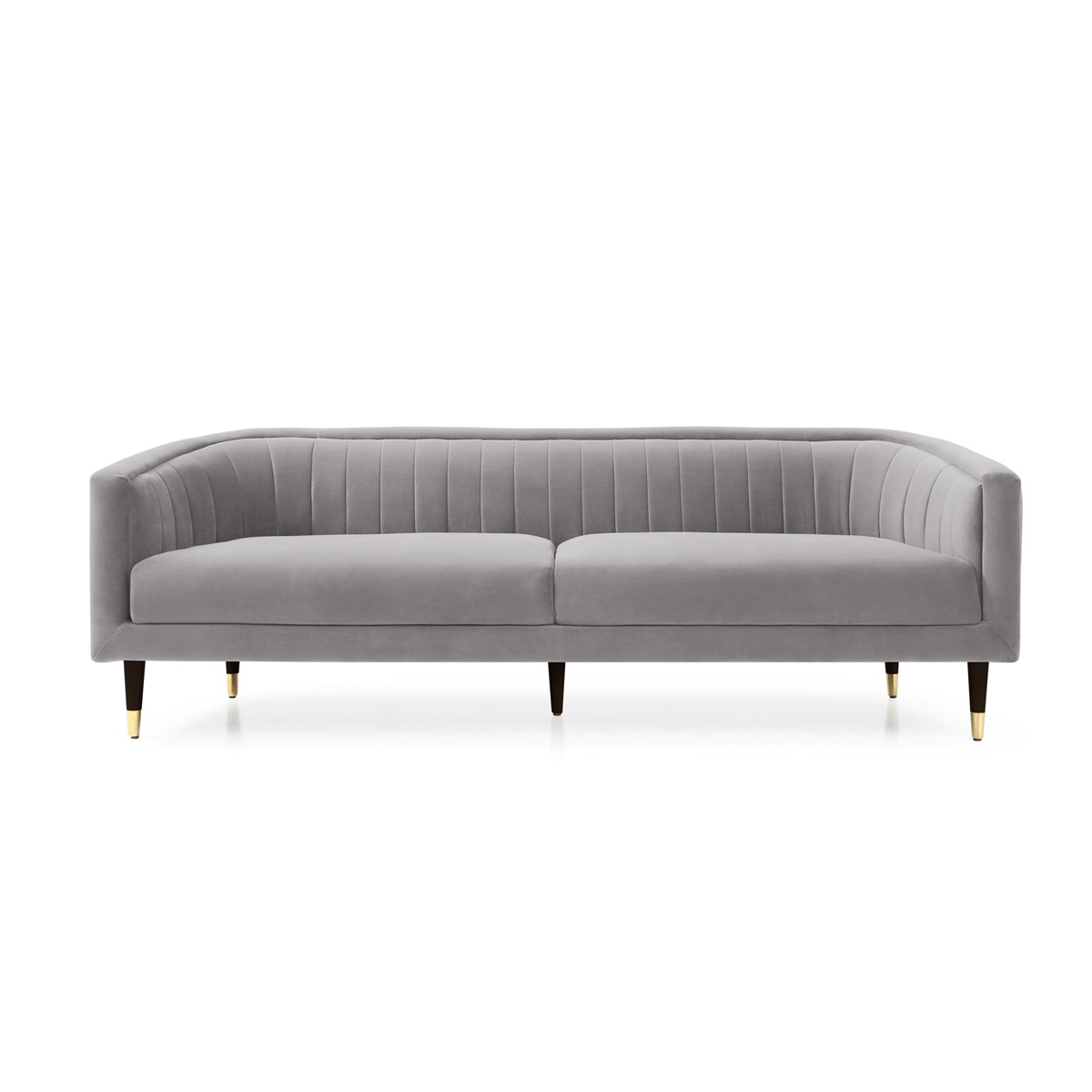 Custom New Couch and Loveseat Modern Grey Velvet Sofa