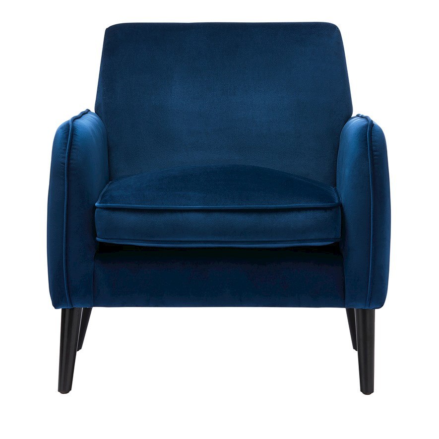 Custom Great Accent Chairs Navy Blue Velvet Armchair