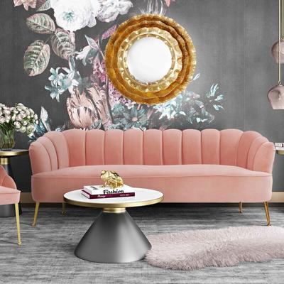Comfy Loveseat Round Flower Pattern Leisure Couch