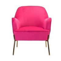 Popular Accent Chairs Rose Pink Velvet Armchair Manufacturer