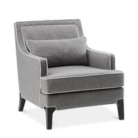 Custom Grey Awesome Accent Chairs with Thick Cushion
