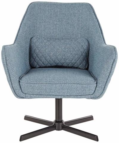 Modern Living Room Sofa Blue Fabric Swivel Chair Supplier