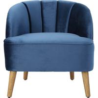 Accent Loveseat Chair Navy Velvet Chair for Living Space