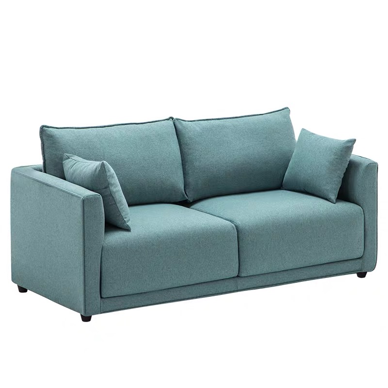 Custom Sky Blue Sitting Room Sofa with Washable Cushions Manufacturer