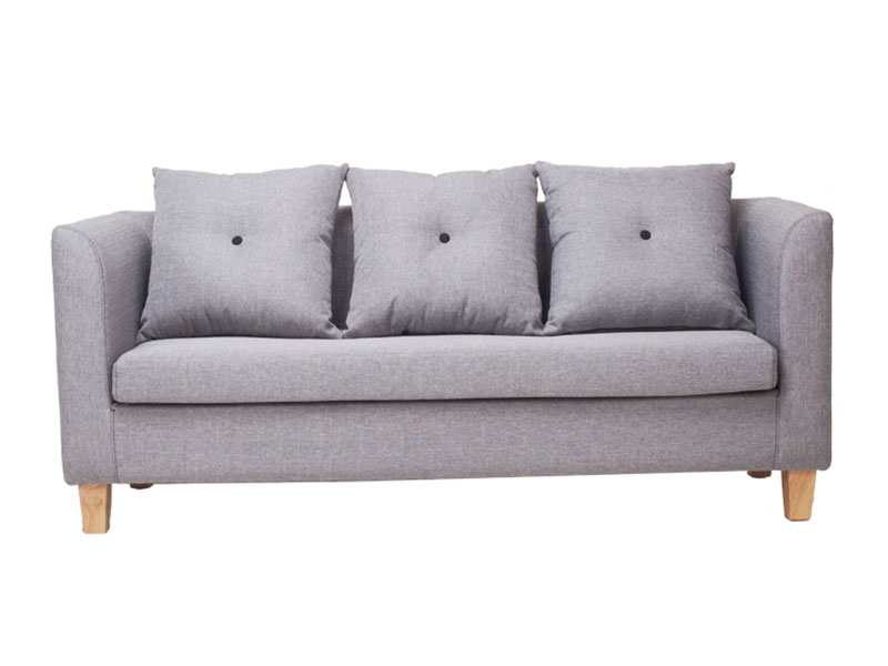 Loveseat Sofa Set Modern Standard Cozy Fabric Linen Arm with Cushions