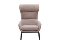 Fabric Armchairs Solid High Wingback  Wood Linen  for Living Room