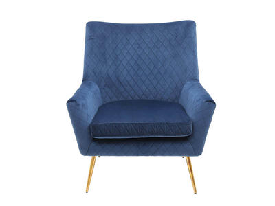 Solid Wood Velvet upholstered Comfortable Soft Armchair