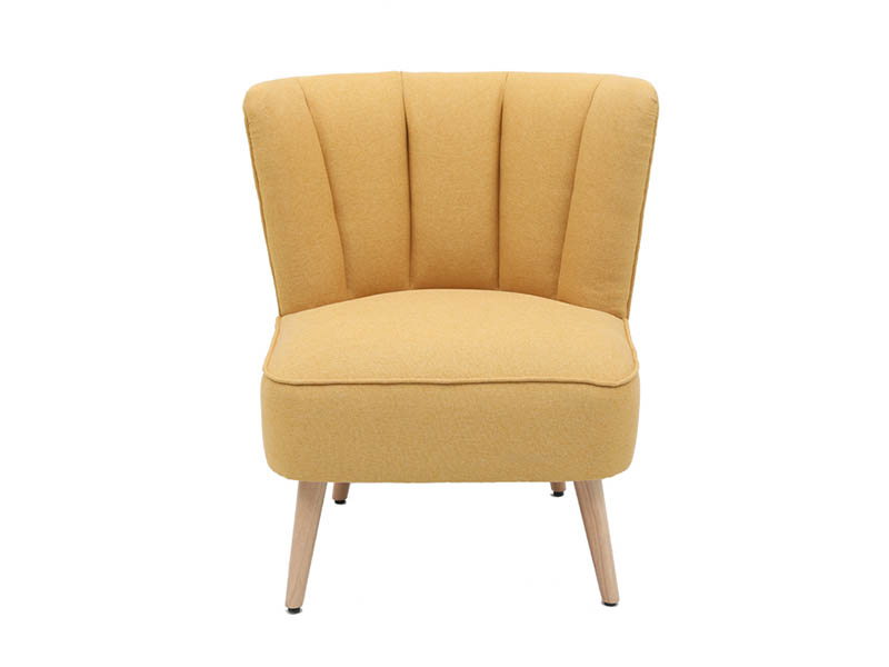 Upholstered Armless Fabric Accent  Chair with Solid Legs